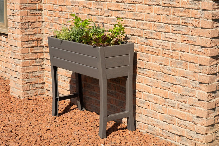 Elevated Garden Bed 35.5" x 15" x 32" – Slate Gray